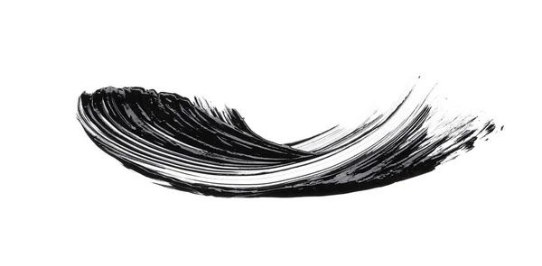 Black Strokes Texture Mascara Acrylic White Background — Stock Photo, Image