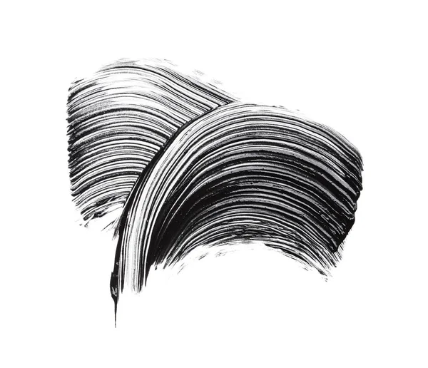 Beyaz arka planda siyah darbeler ve doku maskara veya akrilik