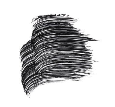 Beyaz arka planda siyah darbeler ve doku maskara veya akrilik