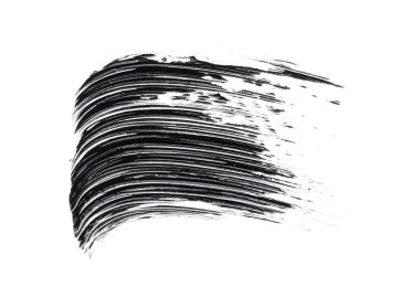 Beyaz arka planda siyah darbeler ve doku maskara veya akrilik