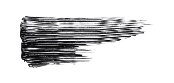 Черные Штрихи Текстура Тушь Акрил Белом Фоне — стоковое фото