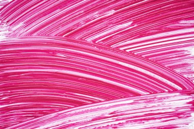 Pembe darbeler ve doku maskara veya beyaz bir arka plan üzerinde akrilik