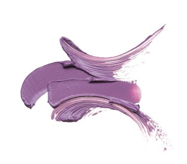 Soluk mor lekeler ve beyaz arka plan üzerinde izole pahalı dudak parlatıcı doku