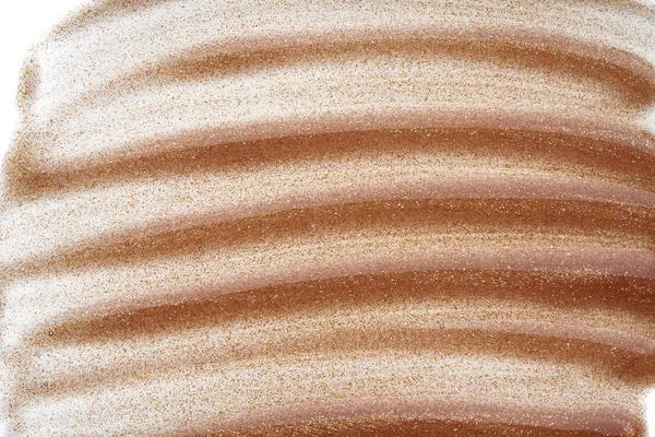 Manchas Textura Brillo Labial Dorado Aislado Sobre Fondo Blanco —  Fotos de Stock
