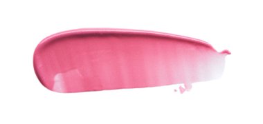 Hafifçe pembe darbeler ve dudak parlatıcı veya akrilik boya beyaz arka plan üzerinde izole doku