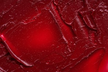 Yayma ve doku kırmızı ruj veya akrilik boya beyaz arka plan üzerinde izole.