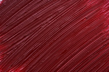 Yayma ve doku kırmızı ruj veya akrilik boya beyaz arka plan üzerinde izole.