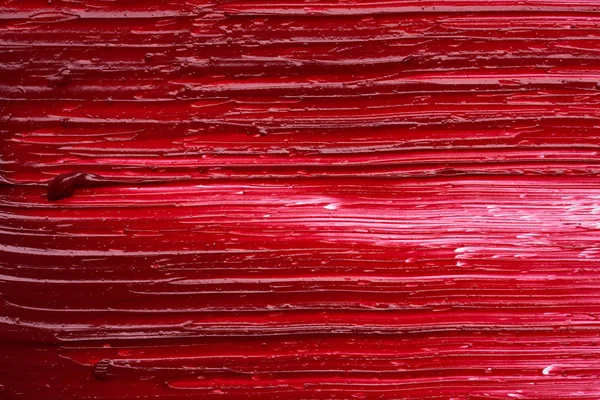 Мазок Текстура Красной Помады Акриловой Краски Изолированы Белом Фоне — стоковое фото