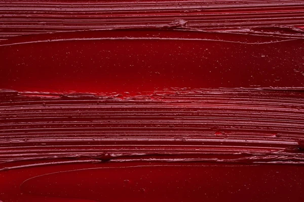 Мазок Текстура Красной Помады Акриловой Краски Изолированы Белом Фоне — стоковое фото
