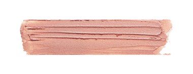 Beyaz arka planda izole edilmiş kapatıcının hafifçe bej darbeleri ve dokusu