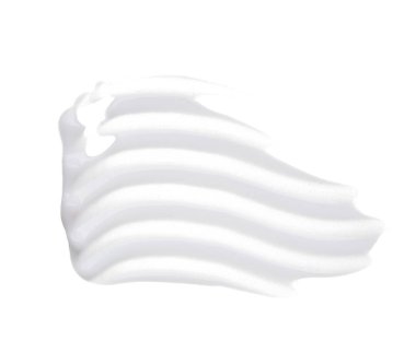 Beyaz smear ve doku yüz kil veya beyaz arka planda izole krem ile yapılan.