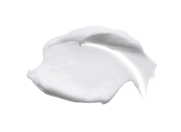 Mancha Blanca Textura Hecha Con Barro Facial Crema Aislada Sobre — Foto de Stock