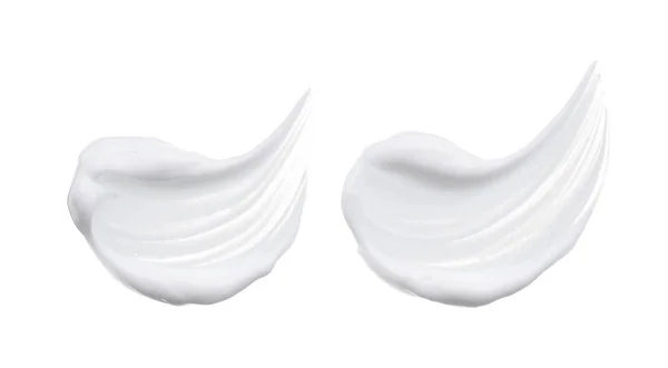 Frottis Blanc Texture Base Argile Crème Pour Visage Isolé Sur — Photo