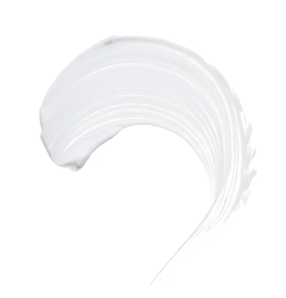 Frottis Blanc Texture Base Argile Crème Pour Visage Isolé Sur — Photo