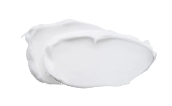 Mancha Blanca Textura Hecha Con Barro Facial Crema Aislada Sobre — Foto de Stock