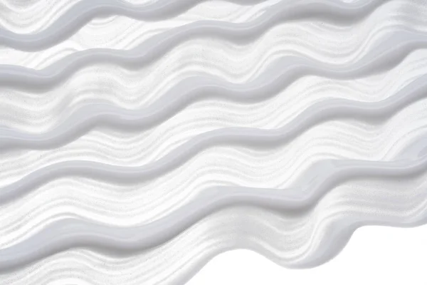 Witte Uitstrijkje Textuur Gemaakt Met Gezicht Klei Crème Geïsoleerd Witte — Stockfoto