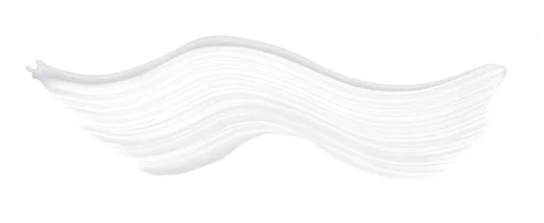 Білий Мазок Текстура Зроблені Глини Або Вершків Ізольовані Білому Тлі — стокове фото