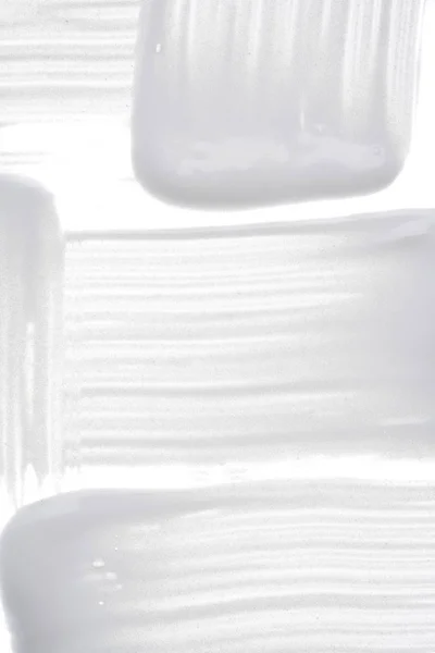 Frottis Blanc Texture Base Argile Crème Pour Visage Isolé Sur — Photo