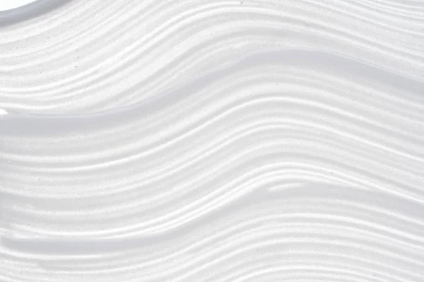 Spalmatura Texture Bianca Realizzata Con Argilla Viso Crema Isolata Fondo — Foto Stock