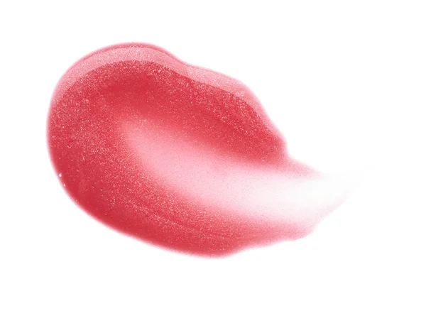 Pinceladas Suavemente Rosadas Textura Brillo Labial Pintura Acrílica Aislada Sobre — Foto de Stock