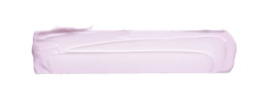 Hafifçe pembe darbeler ve yüz kremi veya beyaz arka plan üzerinde izole akrilik boya doku