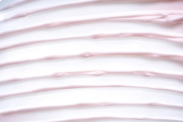 Мягко Розовые Штрихи Текстура Крема Лица Акриловой Краски Изолированы Белом — стоковое фото