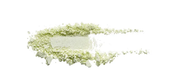 Hellgrüner Lidschatten Oder Make Puder Isoliert Auf Weißem Hintergrund — Stockfoto
