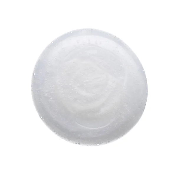 Pearly White Smears Texture Face Cream Acrylic Paint Isolated White — Stock Photo, Image