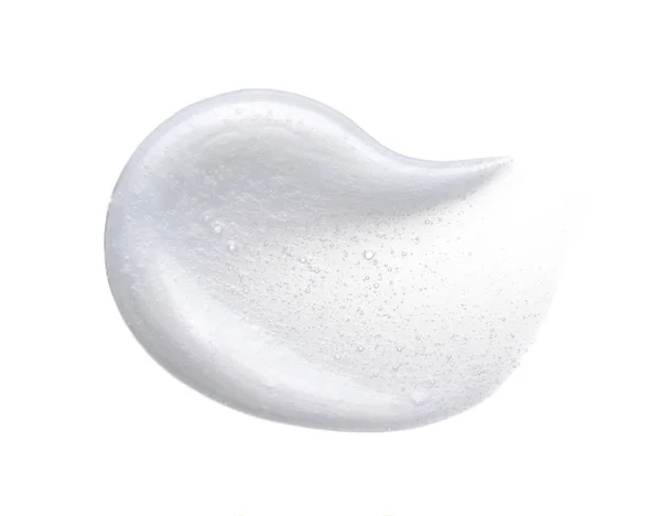 Pearly White Smears Texture Face Cream Acrylic Paint Isolated White — Stock Photo, Image