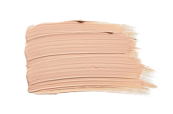 Delicatamente Tratti Beige Consistenza Del Viso Evidenziatore Vernice Acrilica Isolata — Foto Stock