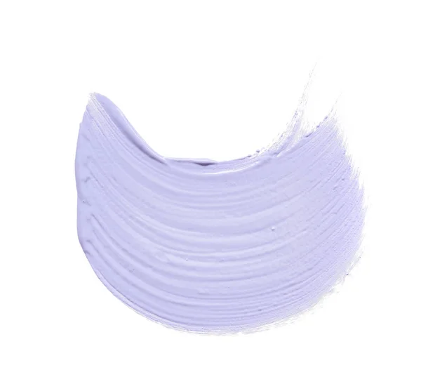 Delicatamente Tratti Viola Texture Crema Viso Vernice Acrilica Isolata Sfondo — Foto Stock