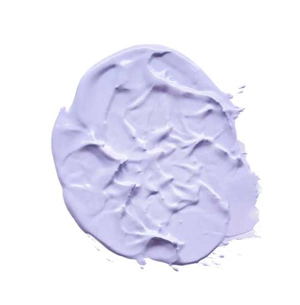 Golpes Suavemente Púrpura Textura Crema Facial Pintura Acrílica Aislada Sobre — Foto de Stock