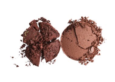 Beyaz arka planda izole trendy tonlarında göz farlarının kırık dokusu