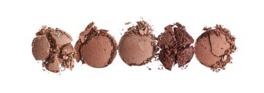 Beyaz arka planda izole trendy tonlarında göz farlarının kırık dokusu