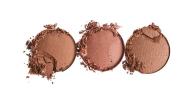 Beyaz arka planda izole trendy tonlarında göz farlarının kırık dokusu