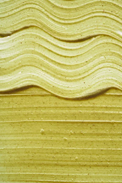 Текстура Штрихи Светло Зеленой Органической Маски Лица Тела Крем Изолированы — стоковое фото