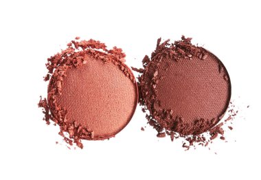 Beyaz arka planda izole trendy tonlarında göz farlarının kırık dokusu