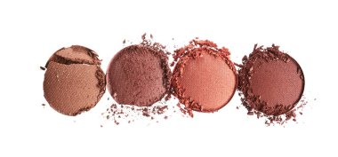 Beyaz arka planda izole trendy tonlarında göz farlarının kırık dokusu