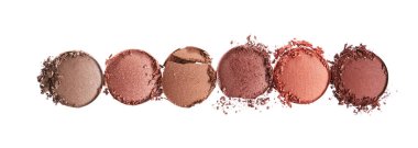 Beyaz arka planda izole trendy tonlarında göz farlarının kırık dokusu