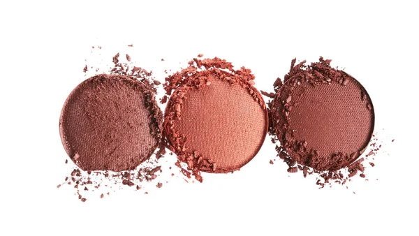 Beyaz arka planda izole trendy tonlarında göz farlarının kırık dokusu