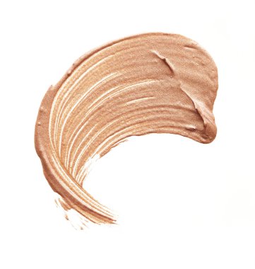 Beyaz zemin üzerinde yumuşak altın desen ve yüz vuruşları fosforlu veya akrilik boya izole