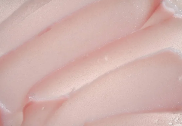 Delicate Roze Textuur Strepen Van Een Cosmetisch Gezichtsmasker Crème Een — Stockfoto