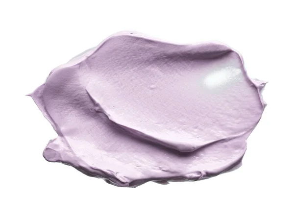 Texture Delicatamente Viola Tratti Maschera Detergente Viso Vernice Acrilica Isolata — Foto Stock