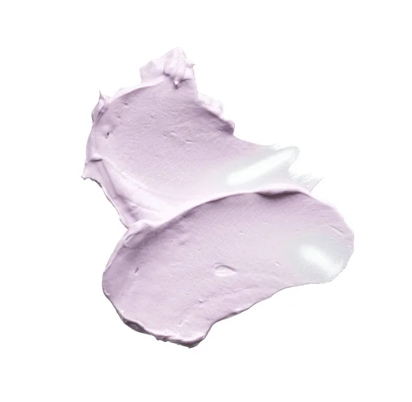 Gently Purple Texture Strokes Facial Cleansing Mask Acrylic Paint Isolated — Stock Photo, Image