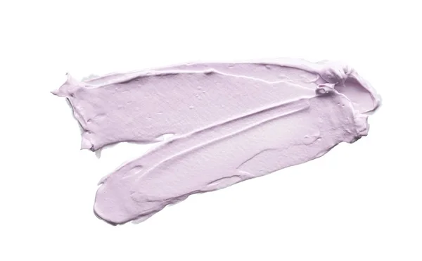 Textura Suavemente Púrpura Trazos Una Máscara Limpieza Facial Pintura Acrílica — Foto de Stock