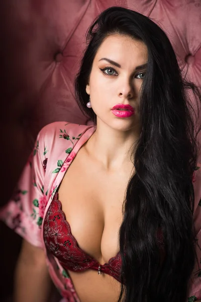 Sexy Morena Boudoir — Foto de Stock