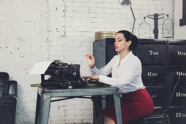 Secretary Style Hollywood Retro Films Office — Stock Photo, Image