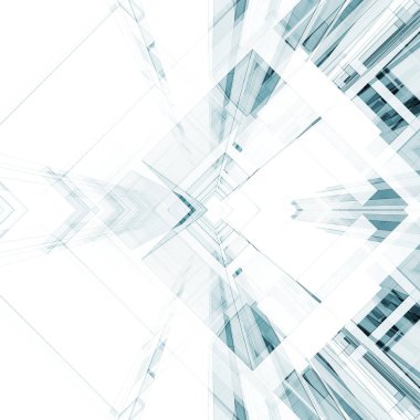 Mimari arka plan. Modern kavram 3d render