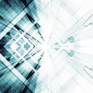 Mimari arka plan. Modern kavram 3d render