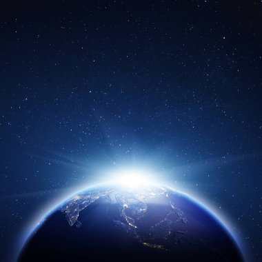 Dünya Haritası. Kendi fotoğraf yıldız. Bu görüntü 3d render Nasa tarafından döşenmiş unsurları